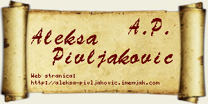 Aleksa Pivljaković vizit kartica